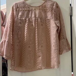 Miami Blush Lace Blouse